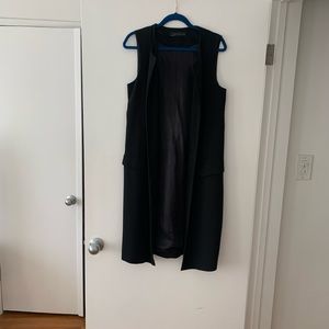 Long Sleeveless Black Zara Vest